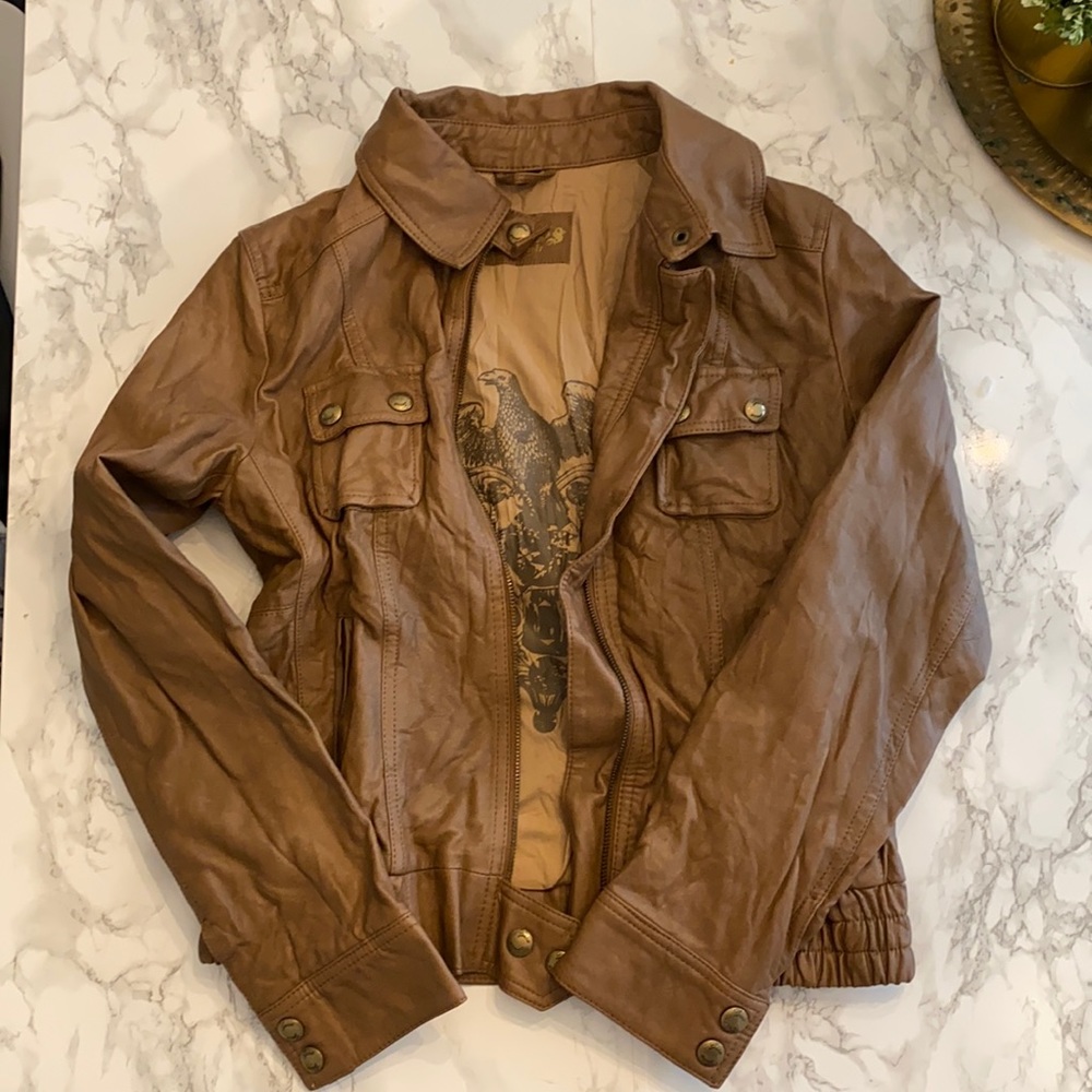 Guess Camel Pleather Jacket